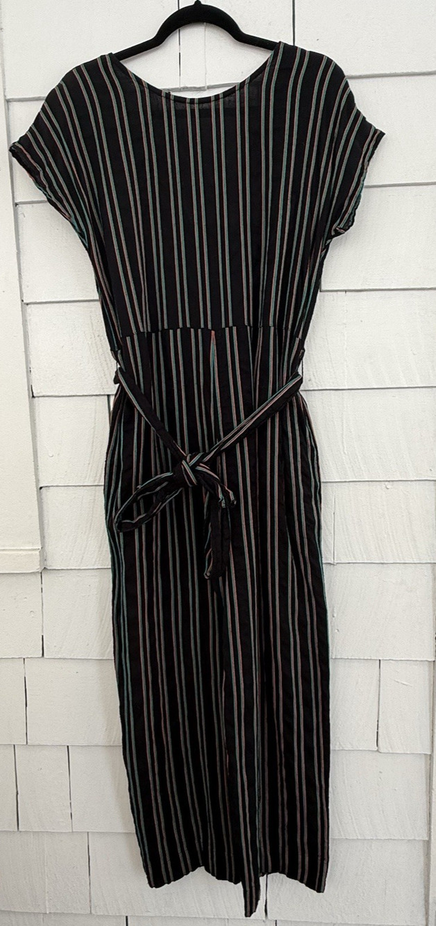 Ace & Jig Women's Med Reversible Striped Jumpsuit Artisan Indie Minimalist Artsy